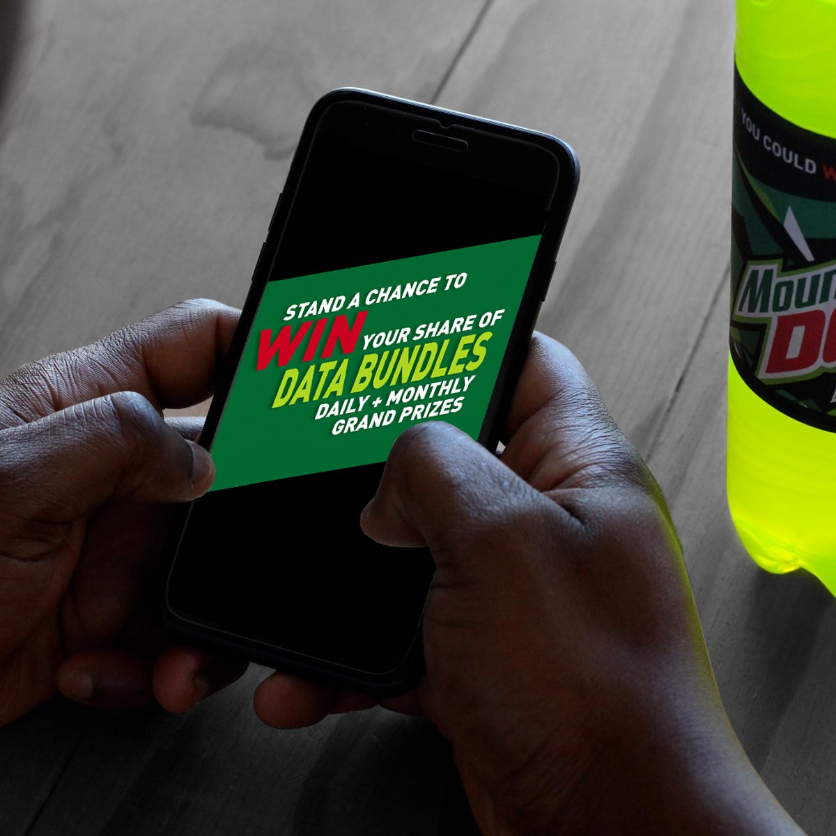Grab a Dew. Dial the number. And you could win! Ts &amp; Cs apply - goo.gl/QdLvnc #MountainDew