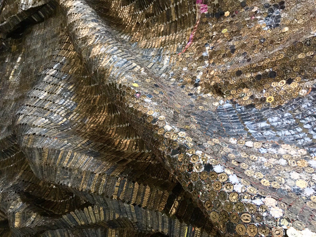 FineArtsBelgium's tweet photo. The Beginning and the End - El Anatsui (2015; bottle caps, aluminium roofing sheets & copper wire)
19.12.2017 > 16.12.2018
#ContemporaryArt #TemporaryInstallation #FreeAdmission https://t.co/OTDfM4ej6G