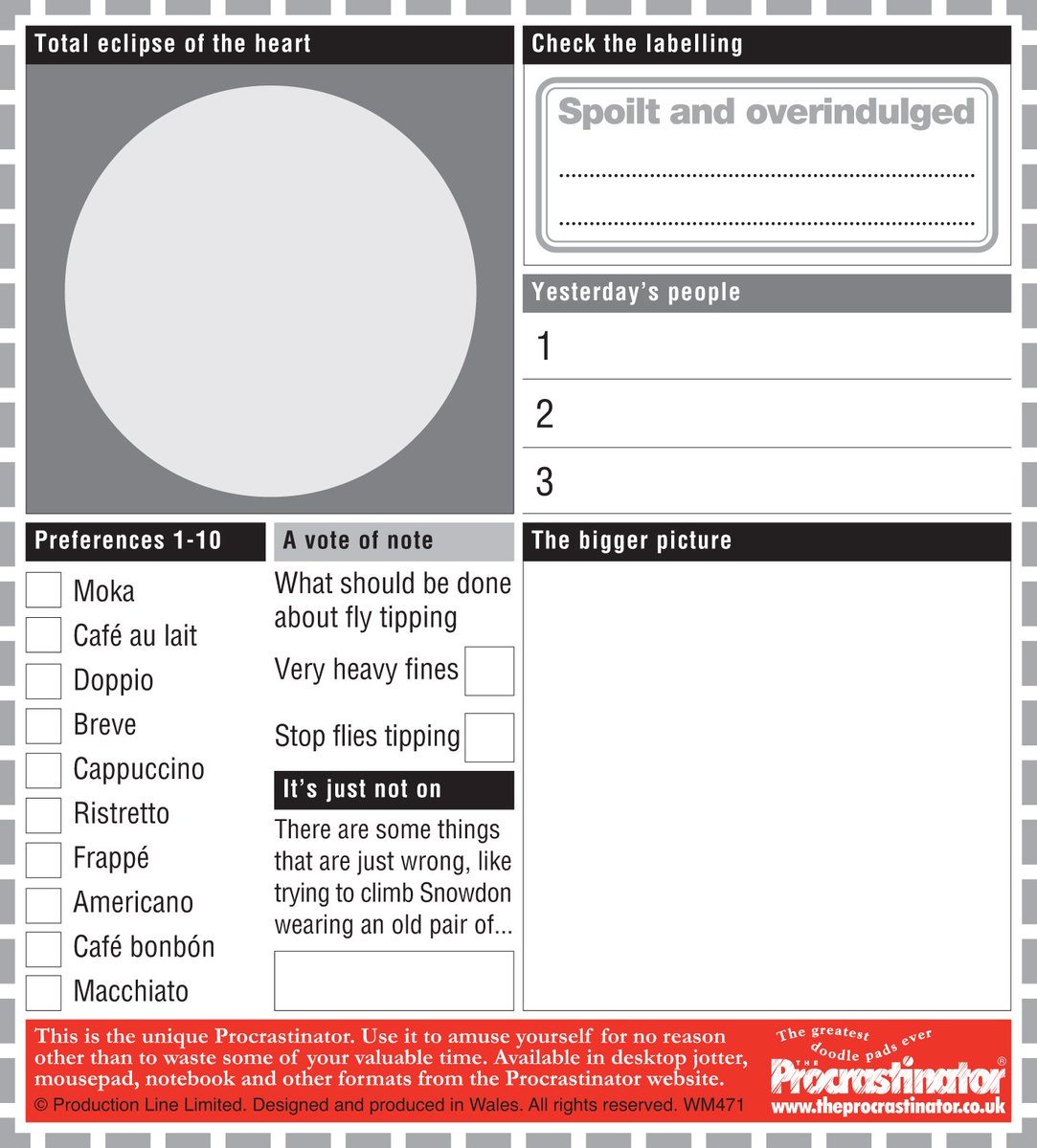 ToProcrastinate's tweet photo. Something to waste a bit of time, fill it in as your thoughts take you. Great #icebreaker #teamexercise #somethingtodo. Plenty more where that came from and other stuff besides. It's a regular feature in #westernmail #weekendmagazine plus other formats https://t.co/8xyLQrk7Dx https://t.co/2bHbl6ljp8