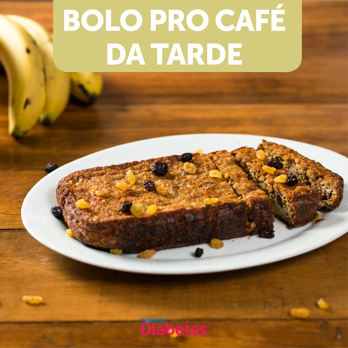 MomentoDiabetes's tweet photo. No caderno de receitas da edição 8 da revista Momento Diabetes, tem um bolo delicioso de banana feito com aveia em flocos, aliada poderosa do controle glicêmico e fonte de fibras. https://t.co/ggrqjcQe53 https://t.co/K0HBdhXjBH