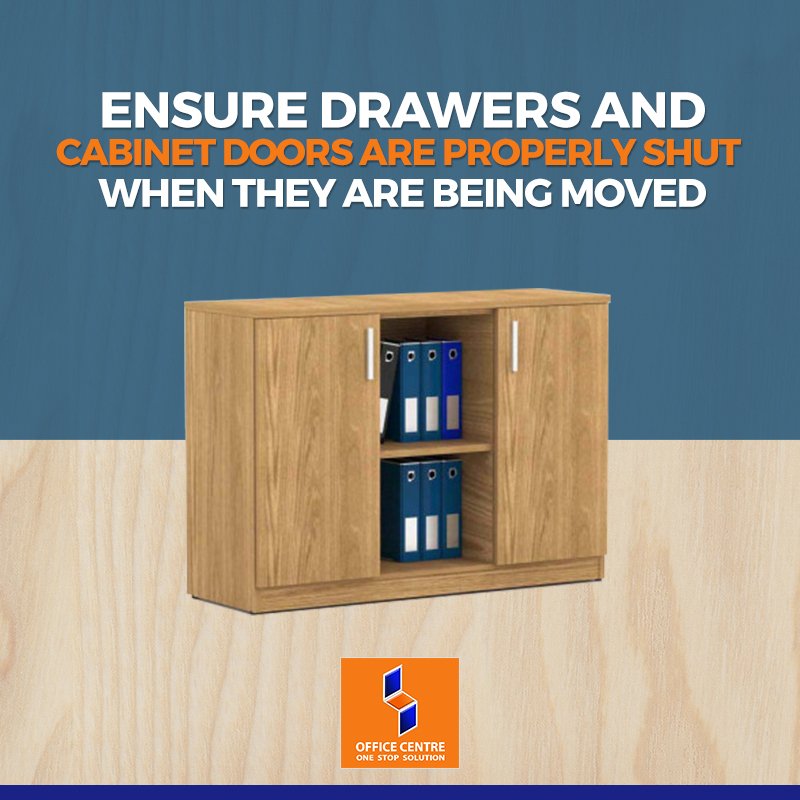 OfficeCentreUAE's tweet photo. When moving office cabinets, always ensure that the drawers and cabinet doors are closed properly with the aid of ropes or cables.

Such ensures no one is injured when the cabinets are being moved.

#OfficeSafetyTips #CabinetSafety
#OfficeSafety
#Dubai #DXB #OfficeCentre https://t.co/IGh2Ie4tCK