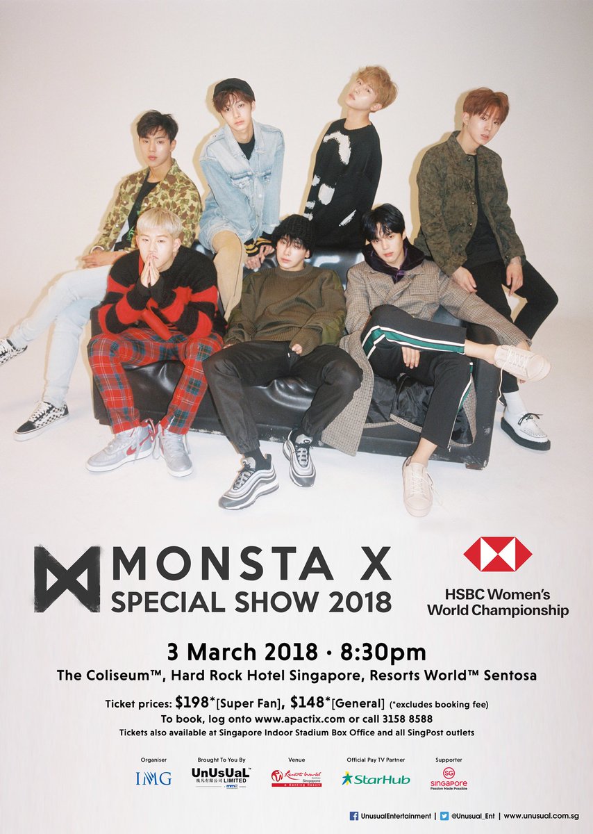 OfficialMONSTAX's tweet photo. [#MONSTA_X]
#몬스타엑스 
SPECIAL SHOW 2018 @SINGAPORE
공연 시간 변경 안내 📢

👉🏻180303 8:30 PM (Local time)
👉🏻 https://t.co/2MoW8GlPY5 https://t.co/4m2PBmJLBJ