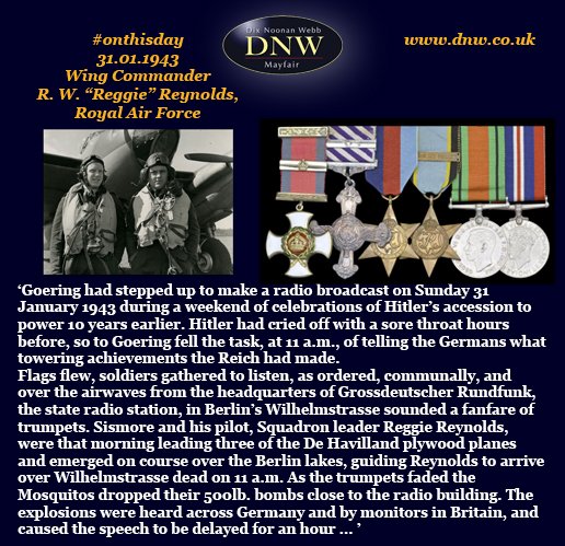 NoonansAuctions's tweet photo. #onthisday #otd 31 Jan 1943 the famous daylight raid on Berlin was carried out by ace Mosquito navigator 'Daisy' Sismore and 'Reggie' Reynolds at 11am precisely
https://t.co/gfqOwKOYhS #hitler #goering #berlin #sismore #reynolds #warsrories #wilhelmstrasse #mayfair #DNWarchives https://t.co/vLjdulFG0R