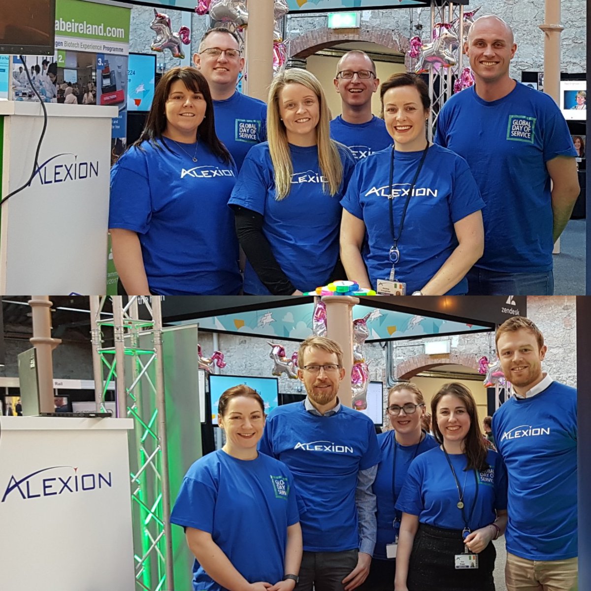 ais_coughlan's tweet photo. Big shout out to the @AlexionPharma Crews 1 &amp; 2 representing @IWish_ie on the @BioPharmChemIre Stand #ifnotyouthenwho #stem #CSR https://t.co/wzpRaF8kQr