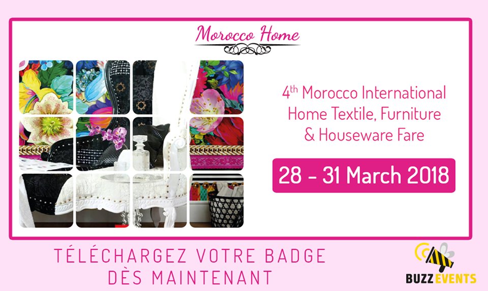 On vous attend pour la 4ème édition du salon textile international pour toutes sortes de linges de maison du 28 au 31 Mars 2018.
Demandez votre badge >>> goo.gl/emLnEg