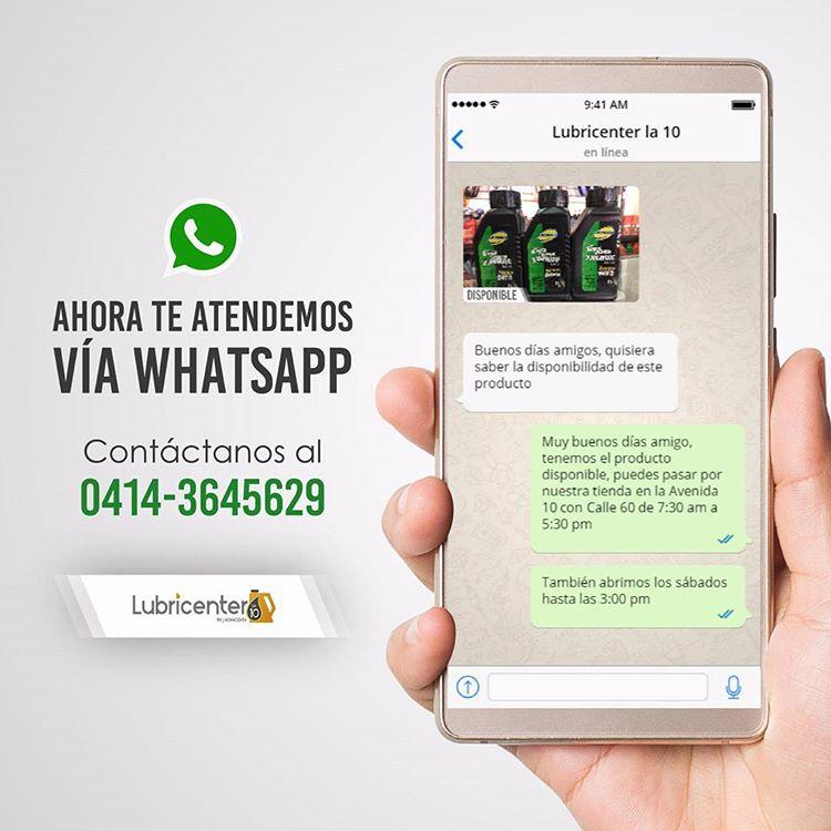 Lubricenterla10's tweet photo. ¡No te compliques! Para tu mayor comodidad, puedes consultar con nosotros todas tus dudas o pedir tu presupuesto a través de WhatsApp.

#CentroDeLubricación #Automoviles #Carros #Vehículos #Automaticos #Sincronicos #Aceite #Lubricante #Refrigerante #LimpiezaDeMotor #Motor #Filtro https://t.co/A22qaNDN9M