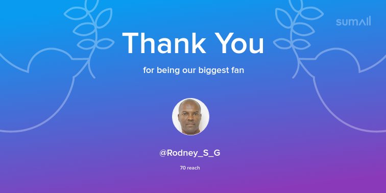 Our biggest fans this week: <a href="/Rodney_S_G/">Rodney Garnes</a>. Thank you! via sumall.com/thankyou?utm_s…