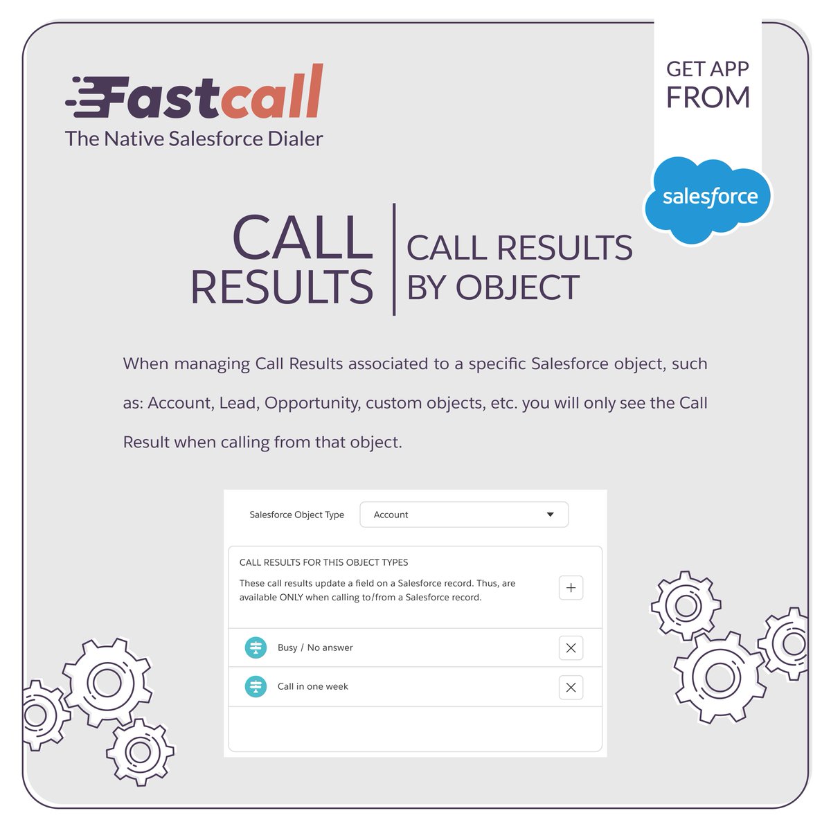 fastcall411's tweet image. #Fastcall #CallResults Call Results associated to a specific #Salesforce object, you will only see the #CallResult when calling from that object.
-
📢 Download now from the AppExchange 
pos.li/28pda3  
-
Stay tuned 😉