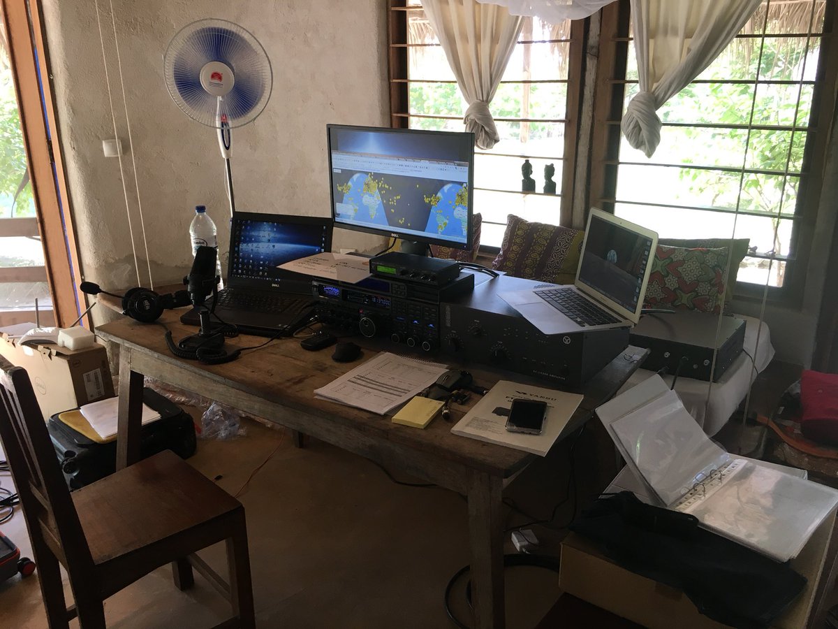 PA5X_HAM's tweet photo. #dxpeditionibo working mainly 20m and 17m on all 3 modes CW, SSB and FT8 today. In the mean time preparing antennas for 30/60/80m. #hamradio #hamr #dx #iota #AF061 #c8x #c81g https://t.co/NE6fDhmd3u