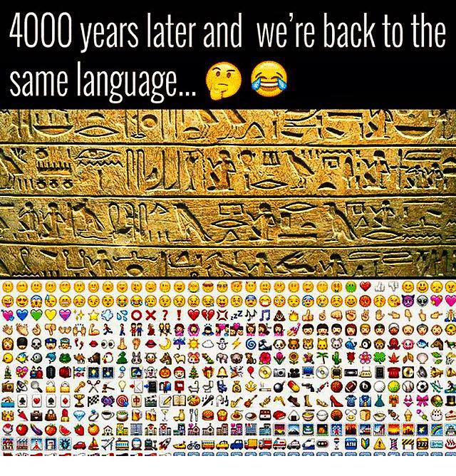 HAEC2's tweet photo. 4️⃣0️⃣0️⃣0️⃣ Years of (non) evolution❓‼️❓

🤓😅😀😜

#haecgr #emoticons #emoji #emojilanguage #emoticonlanguage https://t.co/sNDIIoZPpH