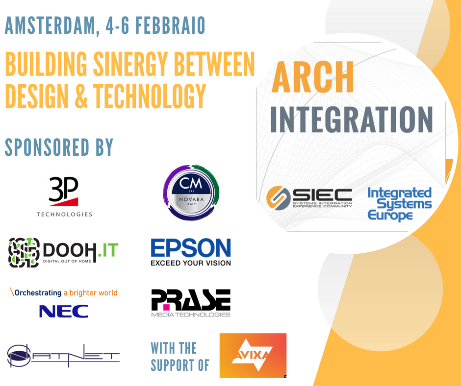 SIEC_Community's tweet photo. #ArchIntegration - #SIEC in viaggio con 11 architetti per due giorni di #formazione e #networking all’interno di @SmartBuildingCo e #ISE2018 . #inviaggioconsiec #AVC #architettura #architecture #tech https://t.co/CYiGo4Kqyd