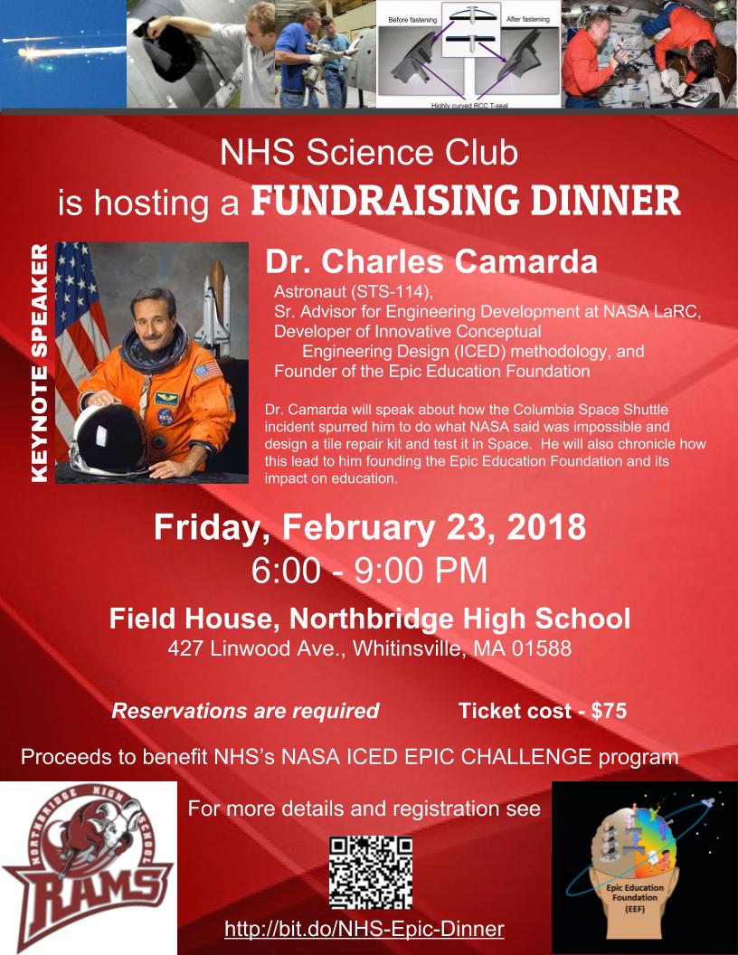 MrGorman1's tweet photo. Fundraising dinner for @NorthbridgePS #NASA ICED Epic Challenge program Feb 23, 2018 details and purchase tickets at https://t.co/nQas2gJ5Ak
@LaurieofMars @BostonGlobe @WorcesterTG @CentralMASTEM @SenMarkey @RepMcGovern @MassEducation @MASchoolsK12 #MaSTEM #maedu #edchatma https://t.co/x57mUGIKnK