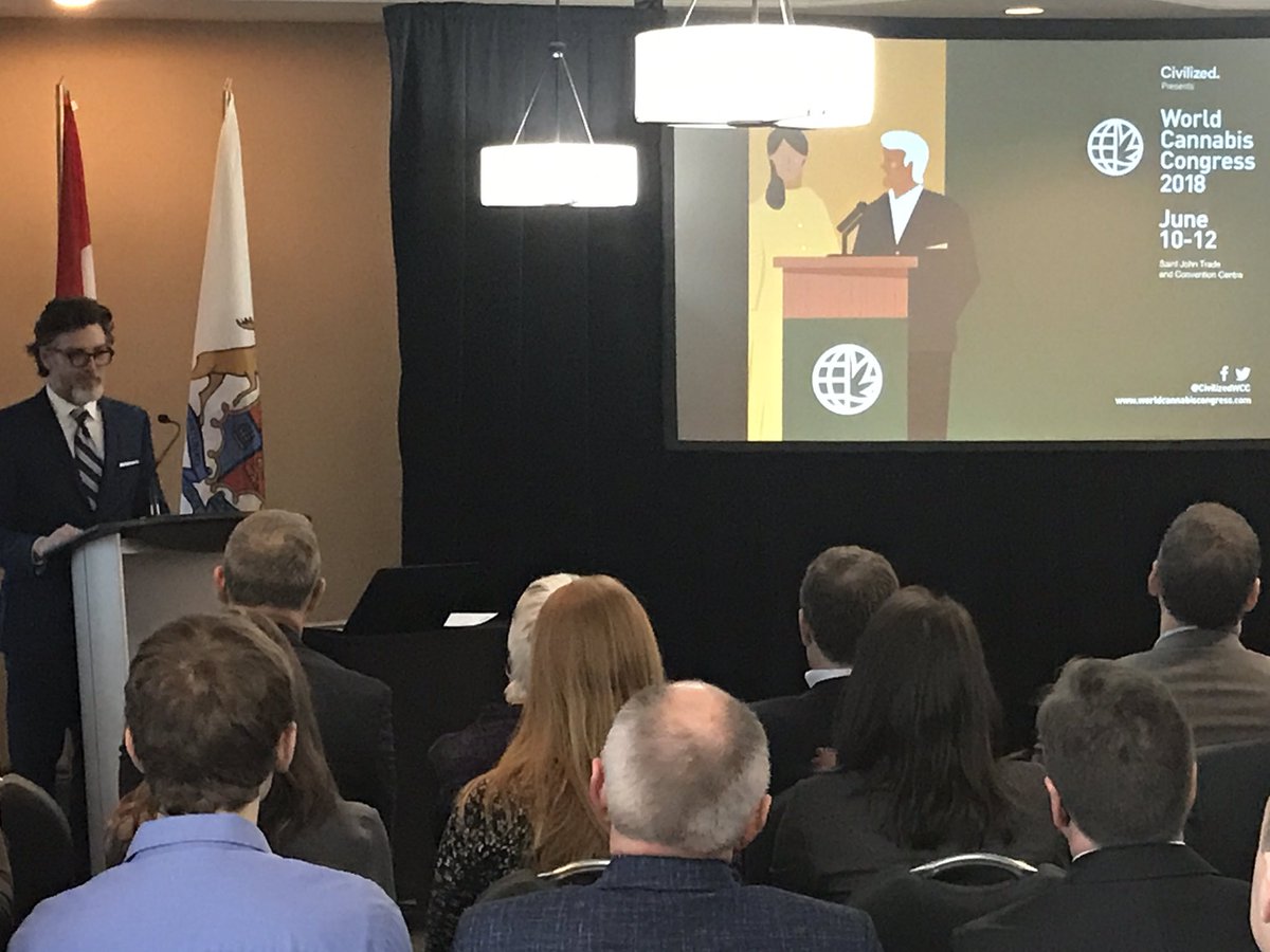 BlasphemousBiII's tweet photo. "New Brunswick will be home to the top #cannabis companies in the world" - @Riedle #canada #canpoli #CivilizedWCC https://t.co/ioTsDlZPzy