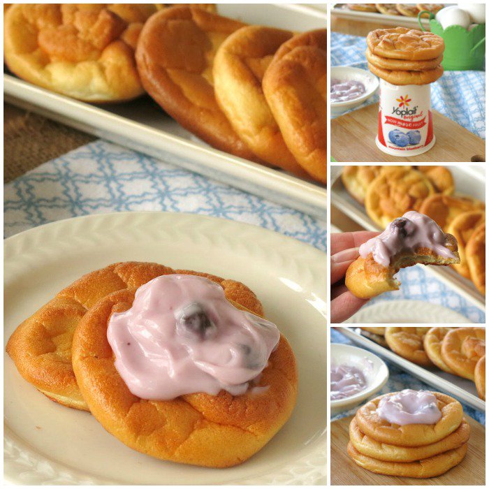 dinnermom's tweet image. #Ad Blueberry Cloud Bread Danishes made with @yoplait yogurt are magical! #cloudbread #lowcarb #glutenfree #yoplaitmorefruit dinner-mom.com/blueberry-clou…
