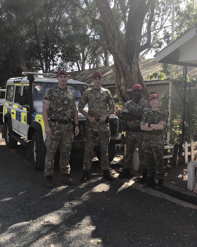 1RegtRMP's tweet photo. In the RMP we have soldiers based all over the world and it’s always good to visit our troops when possible. Here 2Lt King and SSgt Gillies #150ProCoy visit the local detachment in Kenya before commencing their role in Ex ASKARI STORM. https://t.co/n6Oh44B54s