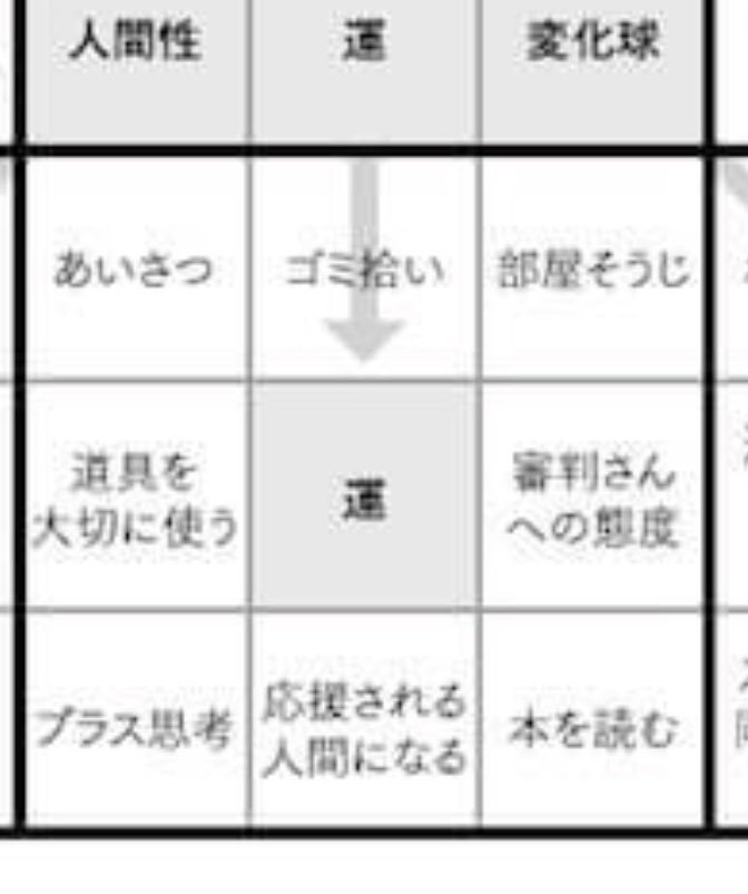 ほりやん 大谷選手の目標設定シートにも掃除ってあるけど イチロー選手とか羽生選手とか有名な選手は使ってる道具や場所を本当に大切にしてるよねrt T Co Wa0fwhjgjp Twitter