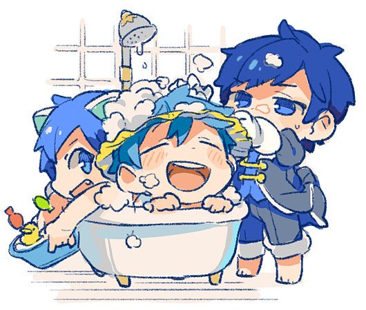 らてほわ 8 108様より 同じく初代モジュールのクラシックとネコサイバーと一緒にお風呂タイムなイラストです イラストで一緒になった二人も らてほわ に登場するかしないか はサンプル公開時の楽しみです これからも らてほわ の