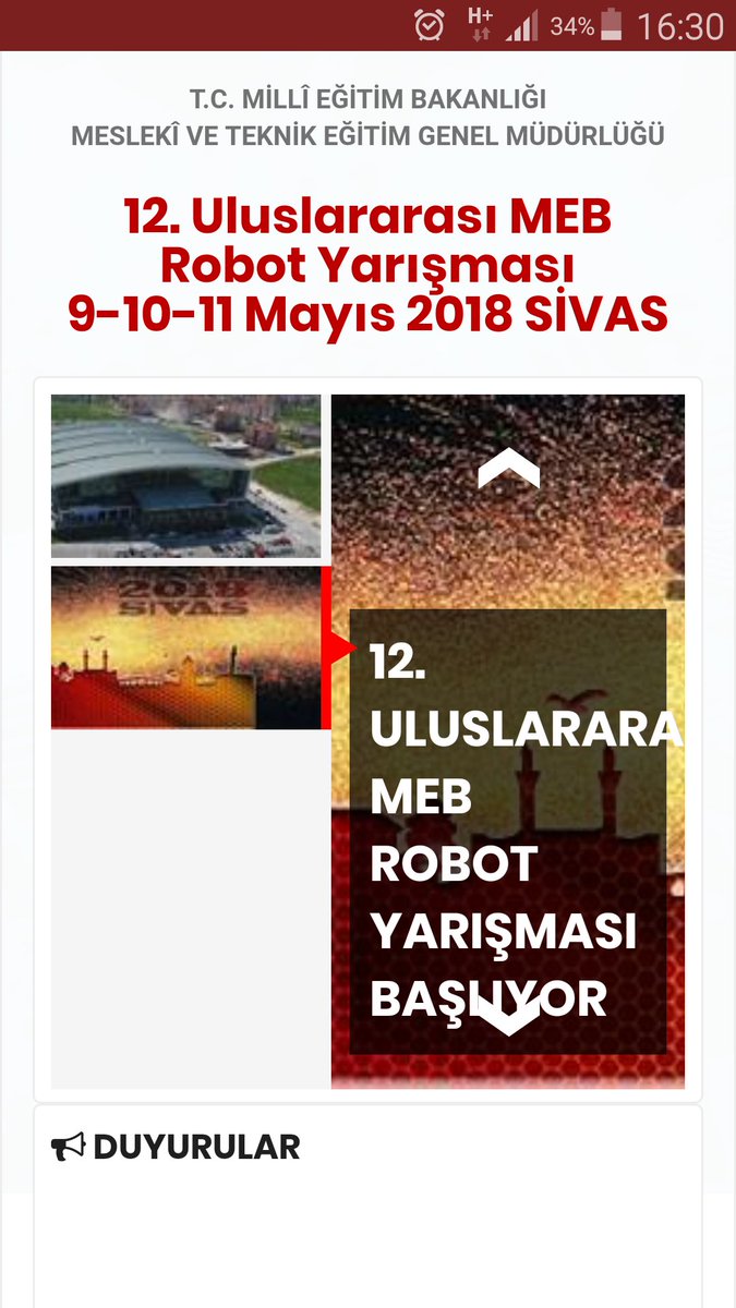 OSKOSE42's tweet image. 12. Uluslararası MEB Robot Yarışması Başlıyor  #robot #compatition #Yarışma
robot.meb.gov.tr