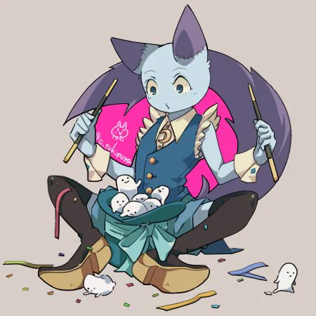 あとはキャラクターとして可視化した彼ら彼女らを気の向いた時にお借りして(私が)楽しめるって事ぐらいかな...(順に海里さん&ぶん猫さん、ちるさん、Maiさん、あおいろさん&ほっぴさん) 