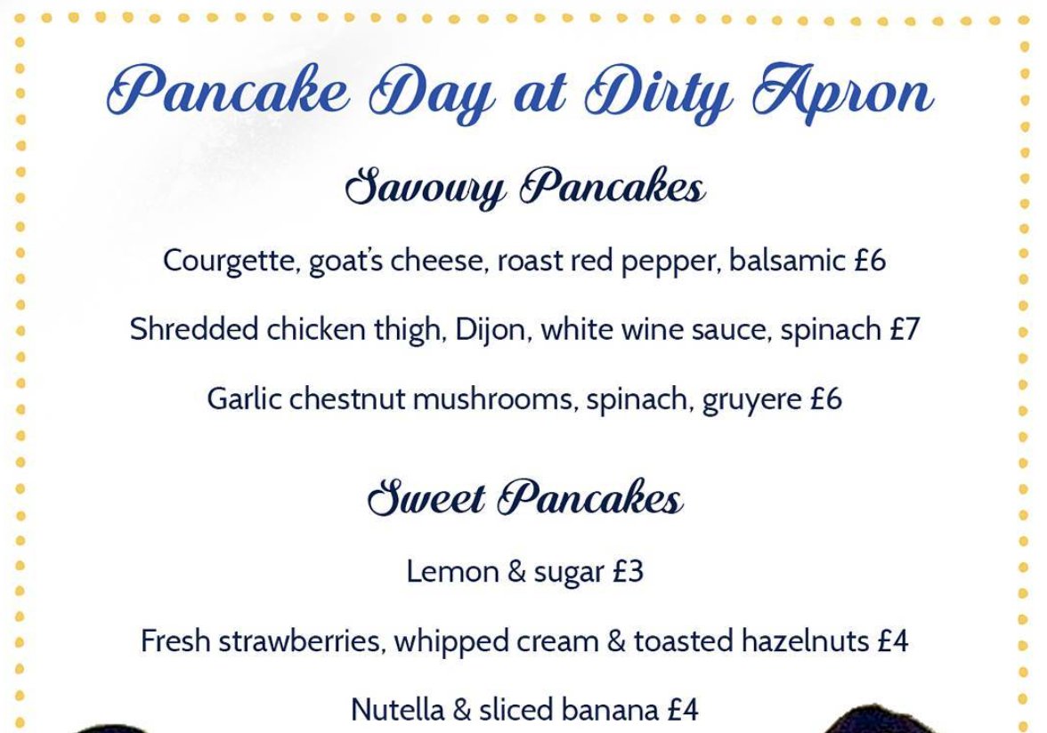 DeptfordMktYard's tweet photo. 2 weeks today @DirtyApronUK will make your pancake dreams come true 😋🥞#pancakeday https://t.co/5AF2ax6KQ0