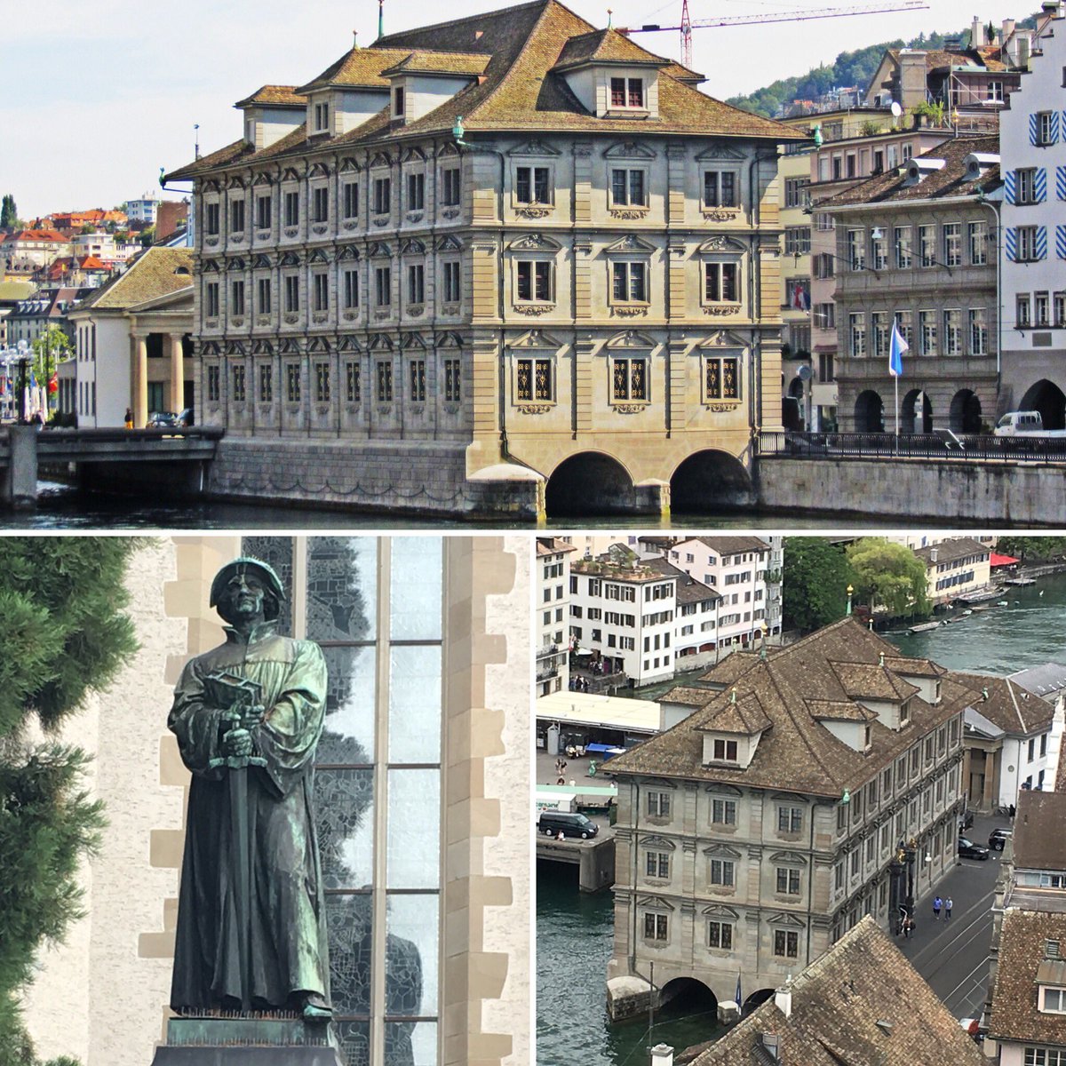 Stephen_Eccher's tweet photo. On this day, 29 Jan 1523 the 1st Zürich Disputation convened in the city Rathaus. Huldrych Zwingli had been charged w/ heresy & responded w/ his “67 Theses.” #Reformation500 #Ref500 https://t.co/dgE3IsACJg