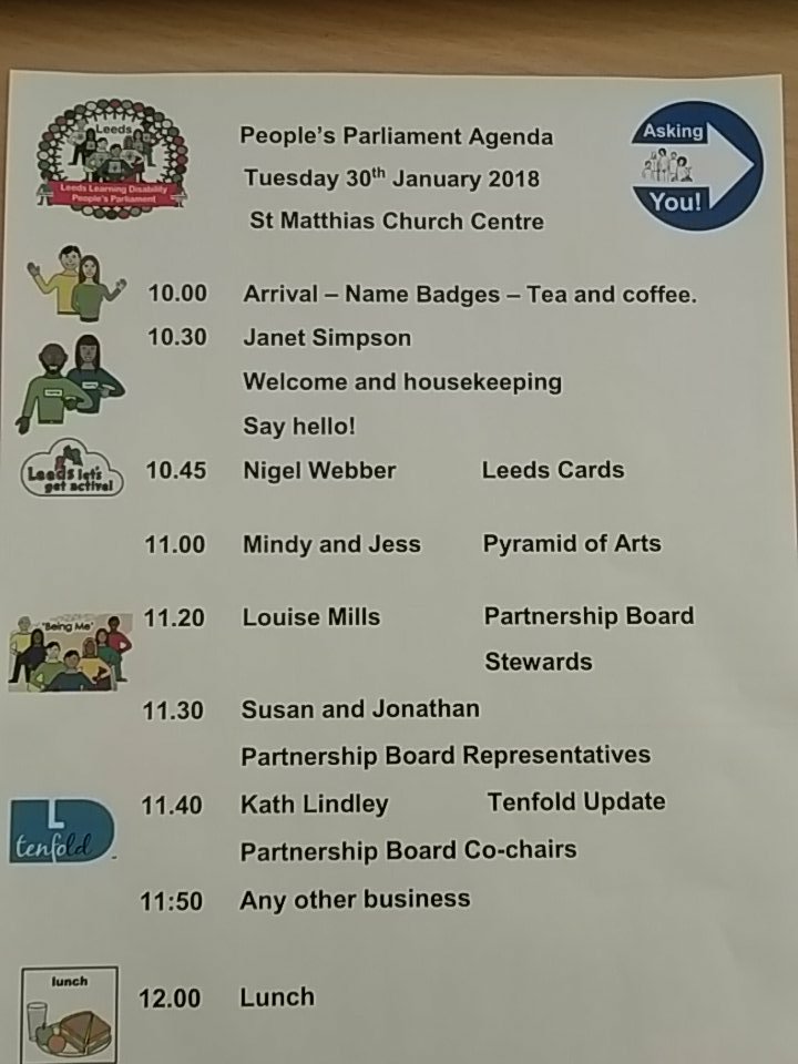 askingyouleeds's tweet photo. Busy agenda for tomorrow. We're looking forward to hearing your ideas. @Pyramid_of_Arts @CafeLeep @HamaraCentre @yrhlthmatters @PeopleInAction @ThroughTheMaze @AdvonetUK @Leep1leeds @PeopleMatterLds @TenfoldLeeds @AspireCBS thanks to @easy_on_the_i https://t.co/zmKtpn4ejL
