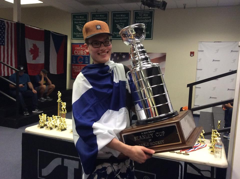 CDNTableHockey's tweet photo. Jan Pelkonen of Finland won the 11th annual U.S. Stiga Shootout in Anaheim defeating Roman Nezhyba of the Czech Republic. https://t.co/Ndryvt2aCM