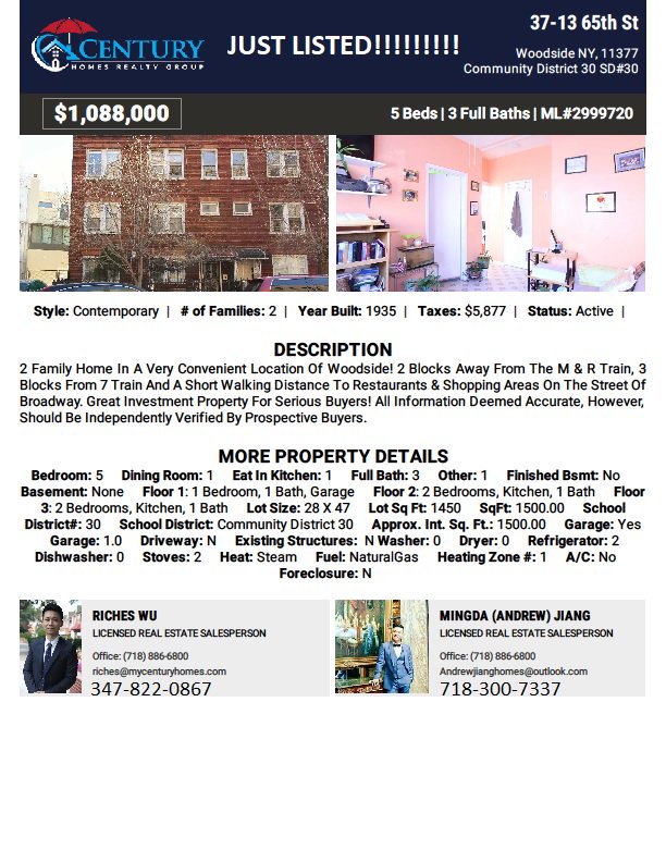 Century_Homes's tweet photo. Just Listed!!!
2 Fam , Sd
37-13 65th St , Woodside NY 11377
Riches Wu 347-822-0867
Andrew Jiang 718-300-7337
#justlisted #2fam #woodside #5bedroom https://t.co/hw3IQ1TsPz