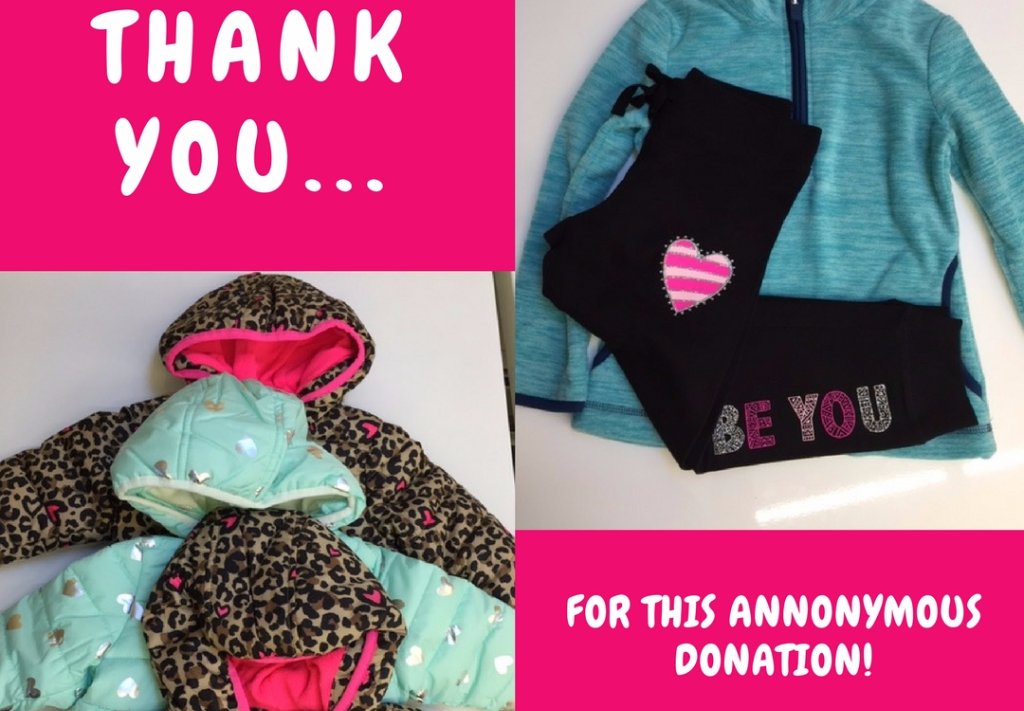 We are so grateful for this donation we received by mail with a gift card to buy more! Thank you so much!