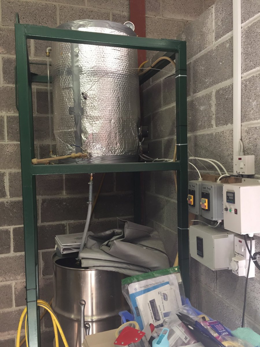 BlackDistillery's tweet photo. As we await our 30 HL brew house, time to sell on our 200 l pilot brew kit. If you want it for beer, note there is no kettle as we don’t boil. https://t.co/AUSaV1yURQ