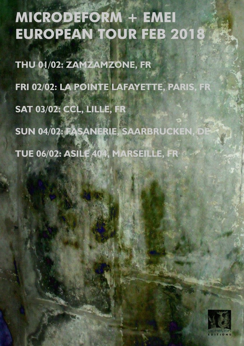 Microdeform's tweet photo. TOUR ACTION in a few days with EMEI - Paris, Lille, Saarbrucken, Marseille! yesss  >>> https://t.co/HHWjcm1ZeH