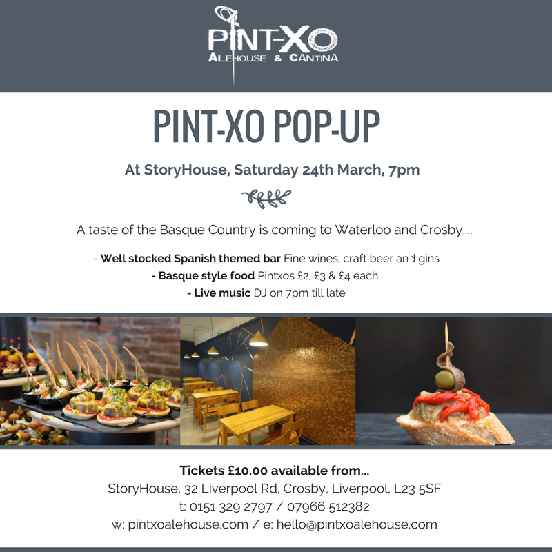 Thanks to everyone who came to our pop up at <a href="/TheWorkshopL22/">The Workshop</a>! If you missed it or can't wait to do it all again get booking for our next event at @StoryHouseL23 on Sat 24th March! £10 tickets available from Storyhouse or call 07966 512382 or email hello@pintxoalehouse.com🍢🍻