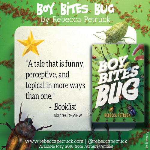 Rebecca Petruck (@rebeccapetruck) on Twitter photo The first trade review of #BoyBitesBug is in, and it's a STAR! 🌟 #MG #MGlit #amreading #EatBugs! 🦋🐜🐝🦗🐞🐛🕷️ The first trade review of #BoyBitesBug is in, and it's a STAR! 🌟 #MG #MGlit #amreading #EatBugs! 🦋🐜🐝🦗🐞🐛🕷️