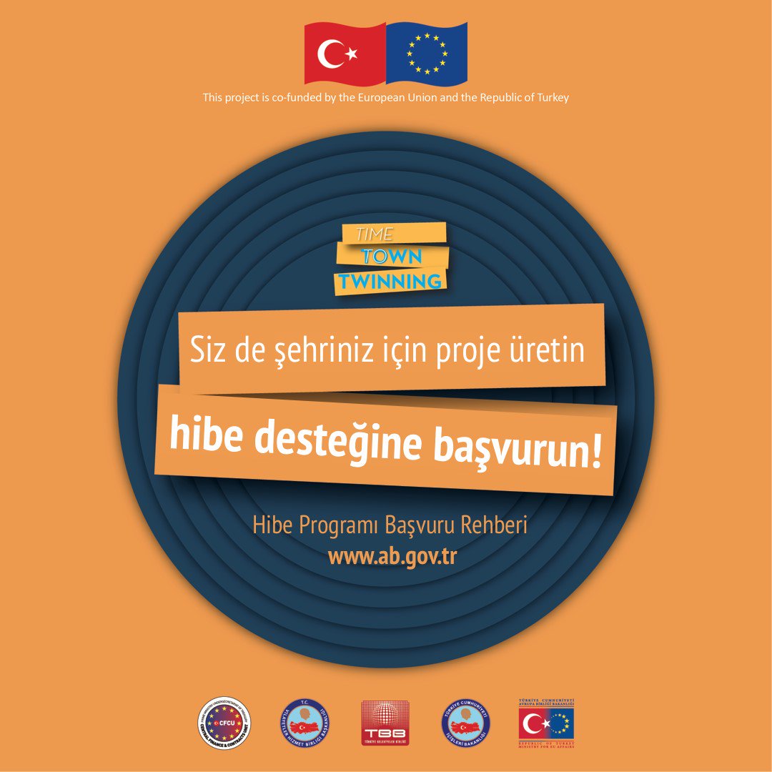 ABBaskanligi's tweet photo. Türkiye ve AB Arasında Şehir Eşleştirme Hibe Programına ilişkin teklif çağrısı yayınlandı. Siz de şehriniz için proje üreterek hibe desteğinden faydalanabilirsiniz.  Hibe Programı Başvuru Rehberi için https://t.co/sRLjXGSHSG https://t.co/DTYmDMJpvR