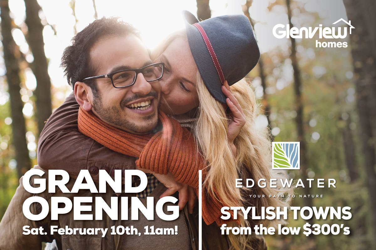 We’re ready to launch the Grand Opening event of Edgewater, our newest townhome community in Orleans!
 
Join us Saturday, February 10 at 11am for your opportunity to live smart &amp; stylish, starting from the low $300’s!
 
To view floorplans visit: bit.ly/2DzQzmB