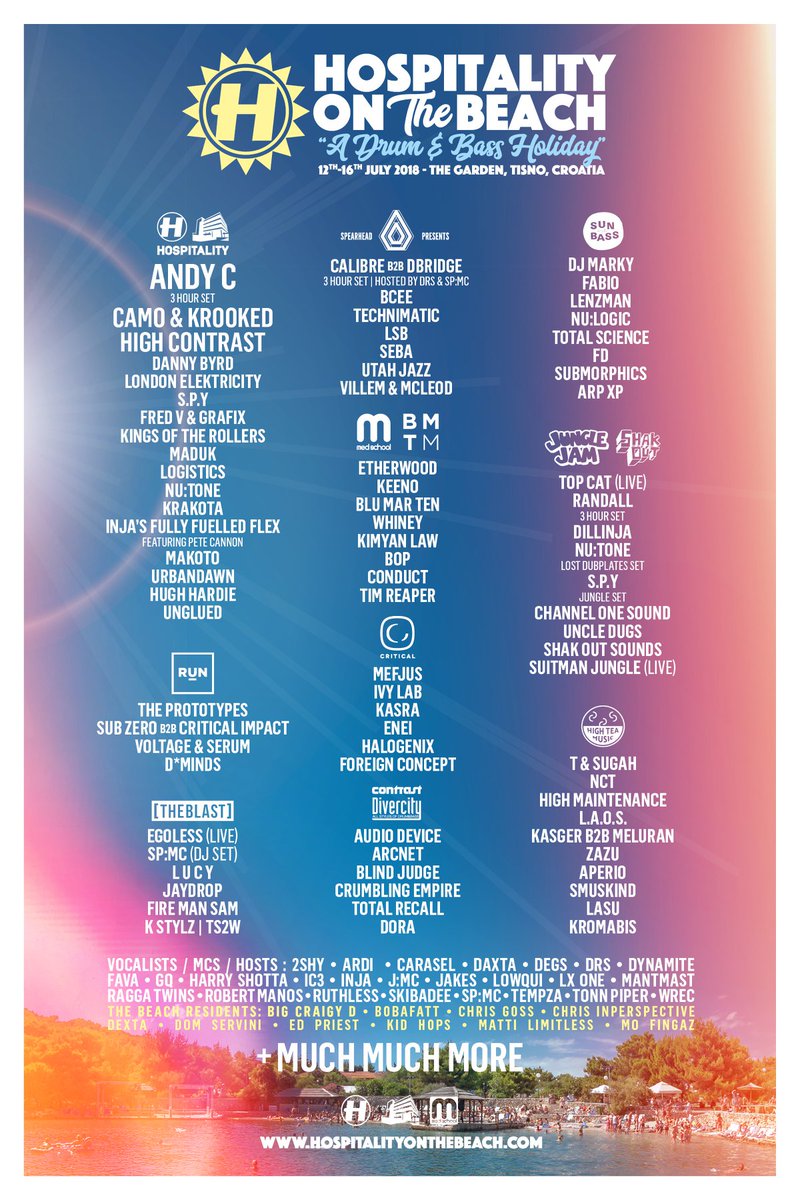 CriticalMusic's tweet image. We'll be bringing @martinmefjus, @IvyLab_, @kasracritical, @eneimusic, @Halogenix, #ForeignConcept and @Mantmast along to the #CriticalSound Stage takeover at @HospitalityDNB #OnTheBeach! ⛱

Sign up now for pre-sale tickets: Hospitalityonthebeach.lnk.to/signup2018FE
See you on the beach!