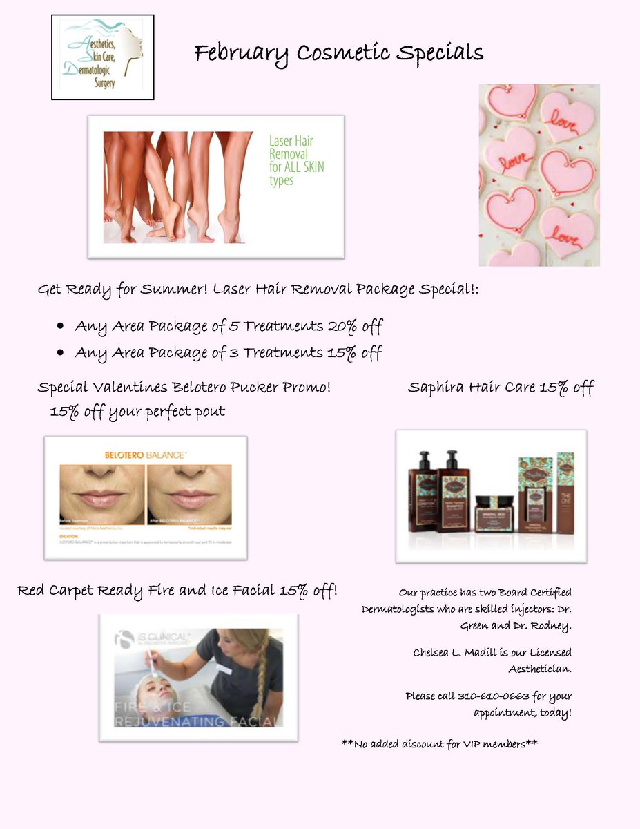 We are so excited for our February Specials that we are announcing them a few days early...