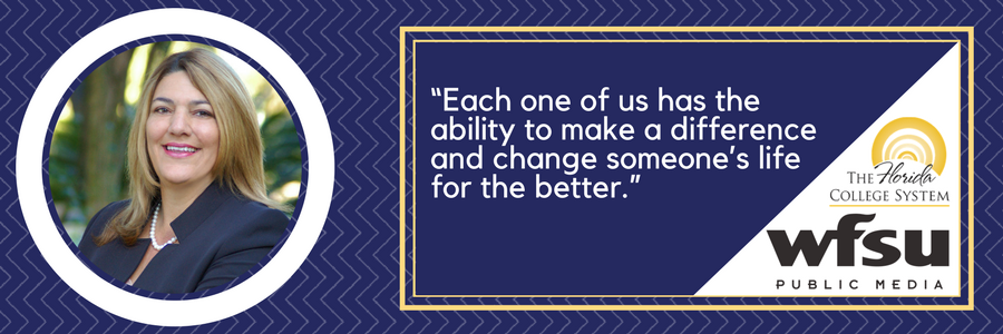 FLCollegeSystem's tweet photo. #ICYMI: Be sure to visit https://t.co/QkkeunE0k3 to hear Chancellor @MadyMIA share what inspires her on @WFSUmedia. Followers, what inspires you? https://t.co/b65TsD9IJc