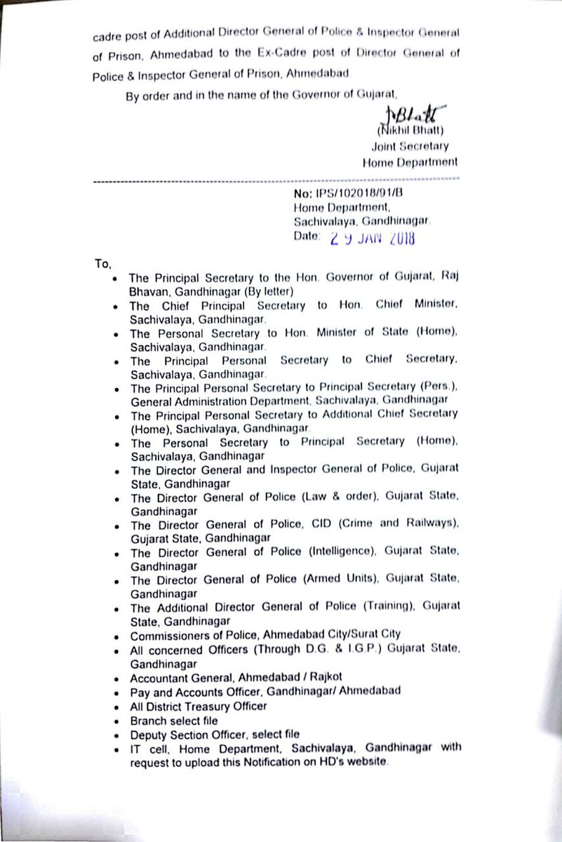 Nagendra40Singh's tweet photo. #Gujarat के 4 आईपीएस अधिकारियों को #डीजीपी की पदोन्नति @GujaratPoliceGP @GujaratPolice https://t.co/Q2XGdiLJB1