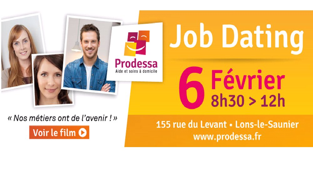 Prodessa_Asso's tweet photo. @Prodessa_Asso vous invite à son premier job dating "aide à domicile" le mardi 6 février 2018 à partir de 09 h 45 jusqu'à 12 h 30 . Munissez vous de vos CV, papier et crayon. Venez nombreux découvrir nos métiers. https://t.co/k2ORJndPKC