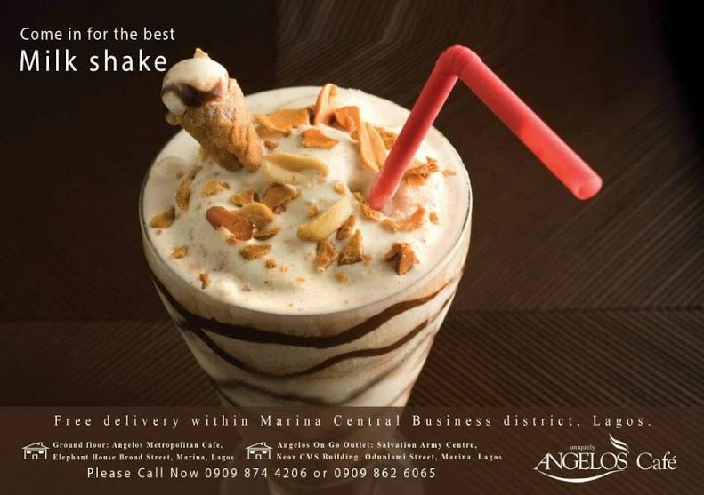 EdwinMM's tweet image. Where can you find a decent milkshake in the Marina area of Lagos Island?
Call Angelos Metro Cafe at Elephant house on 09098744206