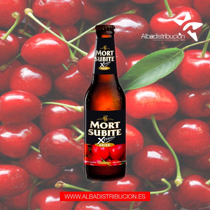 Cerveza Mort Subite Xtreme cereza es original de Bruselas, de tipo Ale y estilo Lambic. De color rojo intenso, transparante y de espuma volátil, es una cerveza dulce, con olor y sabor a intensa cereza amarena, con un ligero toque amargo.

albadistribucion.es/cervezas-impor…