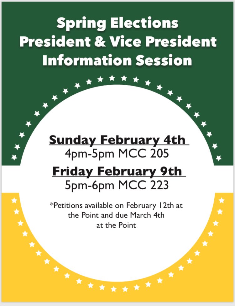 OzSenate's tweet photo. Who wants to run for SA President or Vice President?! Make sure to make an info meeting!!! https://t.co/mTDKN2QKEv