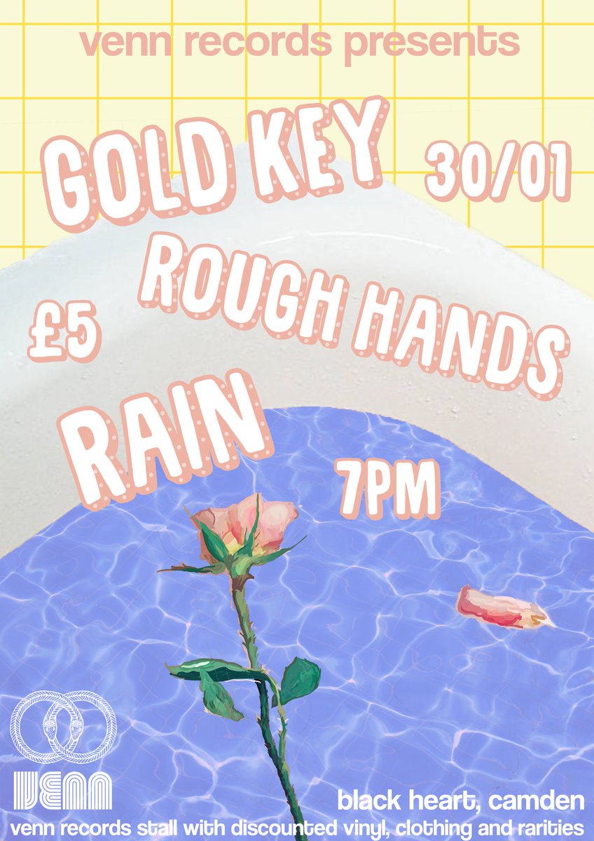 ⚡️⚡️⚡️Tomorrow night! <a href="/VennRecords/">Venn Records</a> take over <a href="/Theblack_heart/">The Black Heart</a> with live sounds from <a href="/goldkeyband/">G O L D  K E Y</a> <a href="/RoughHandsUK/">ROUGH HANDS</a> <a href="/rainisaband/">rain</a> PLUS Venn stall with discounted vinyl, new threads. Good vibes and good times guaranteed. £5 ENTRY!!! Tell all your friends!!!⚡️⚡️⚡️