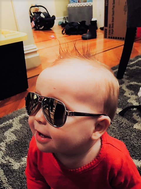YankeesEm's tweet photo. @WWECesaro @WWESheamus Roslyn enjoyed her first #RoyalRumble! With her red mohawk and sunglasses, she was ready to cheer on #TheBar as you won your 4th Raw Tag team Championship! She claps every time you're on the screen! https://t.co/SAG02LNSkA