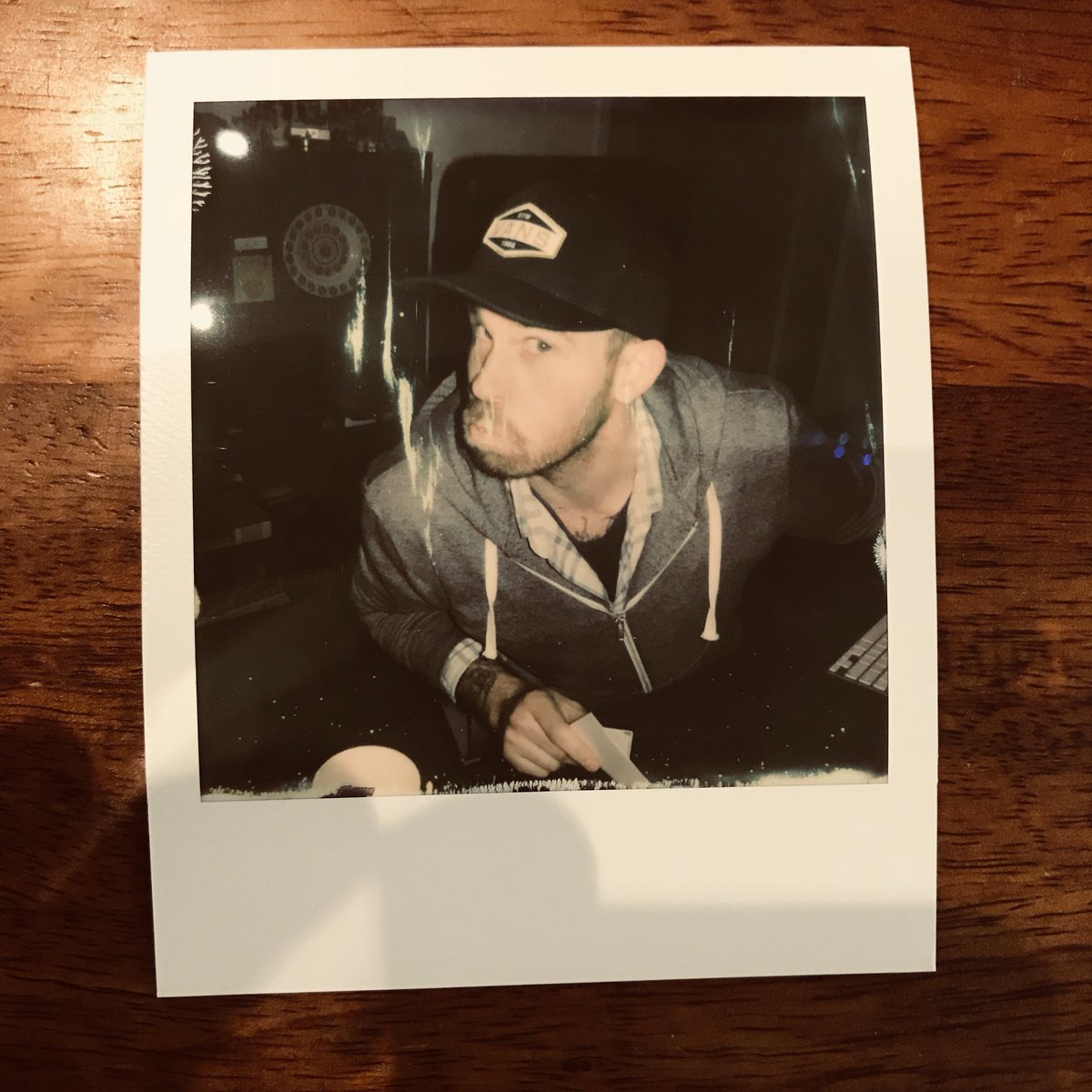 danimal_1980's tweet photo. Playing with @Polaroid cameras in the #pixelpress office today. #middleschool selfie! #oldschool https://t.co/E64Fp6xCMU