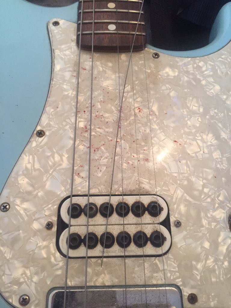 Wah Wah Club (@wahwahclub4) on Twitter photo If your guitar doesn't look like this after a show -you're not doing it right. Amazing to play the legendary <a href="/DublinCastle/">The Dublin Castle</a>
<a href="/Wipeout_Music/">Wipe Out Music</a> If your guitar doesn't look like this after a show -you're not doing it right. Amazing to play the legendary <a href="/DublinCastle/">The Dublin Castle</a>
<a href="/Wipeout_Music/">Wipe Out Music</a>