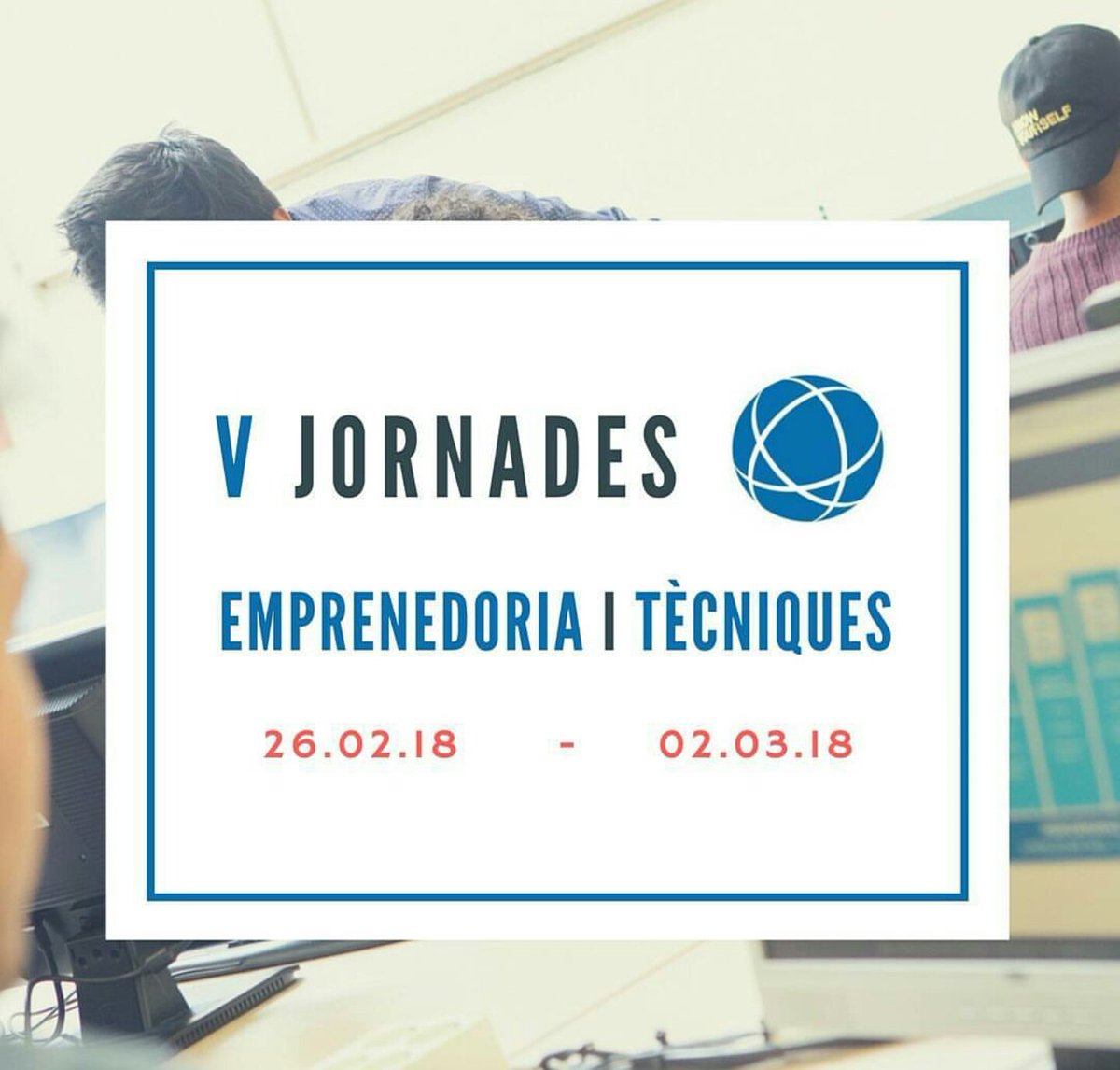 INSPoblenou's tweet photo. Ja queda molt poc per les V #jornadesecaib Xerrades, tallers, masterclass i molt més per a tots vosaltres. #ecaib #poblenou #ecaibmola 🤓🔝💪 https://t.co/rSWL1itltk