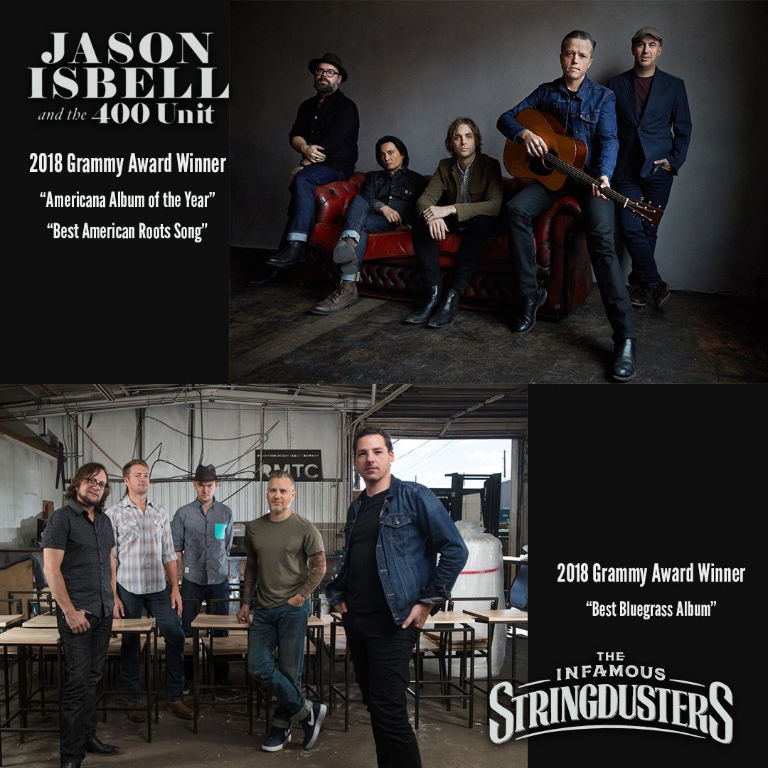 BANJO-B-QUE (@banjobque) on Twitter photo Congratulations to <a href="/JasonIsbell/">jason's old account</a> & The 400 Unit + <a href="/stringdusters/">The Stringdusters</a> on their 2018 Grammy Win!
So proud to have both of these great artists Memorial Day Weekend at The 2018 Papa Joe's Banjo-B-Que Music Festival! Congratulations to <a href="/JasonIsbell/">jason's old account</a> & The 400 Unit + <a href="/stringdusters/">The Stringdusters</a> on their 2018 Grammy Win!
So proud to have both of these great artists Memorial Day Weekend at The 2018 Papa Joe's Banjo-B-Que Music Festival!