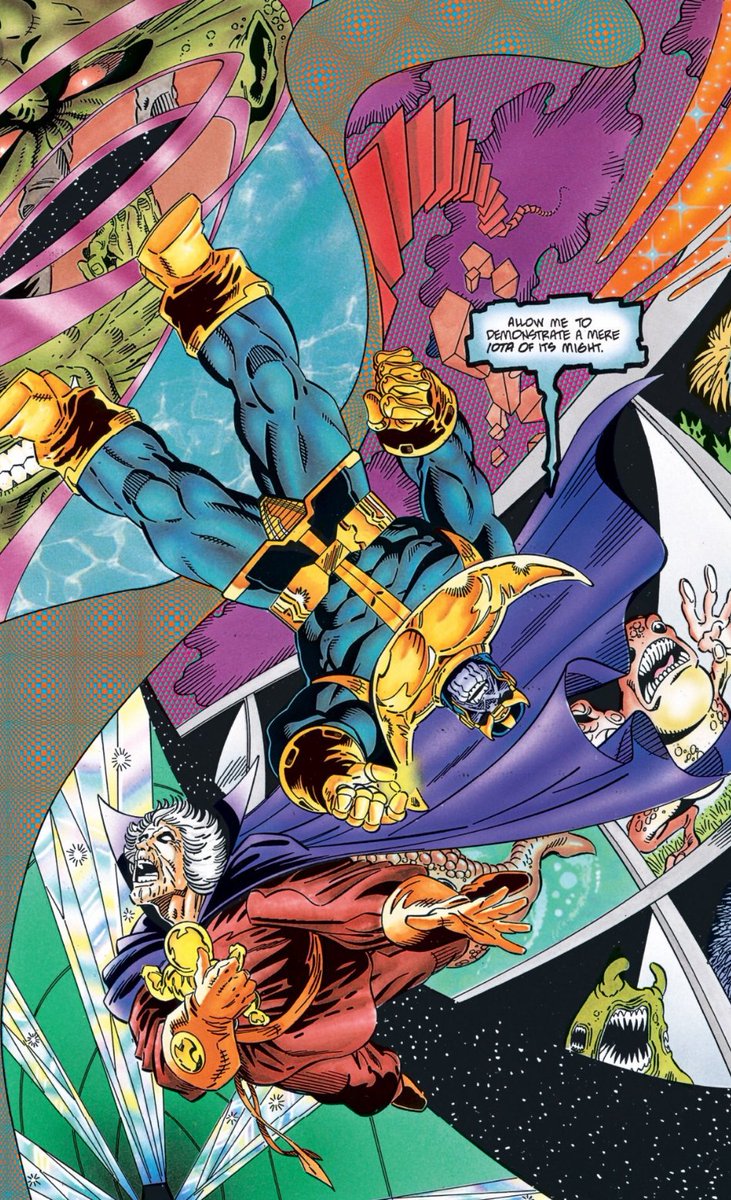 TheDaily_Nerd's tweet photo. #Thanos takes the reality gem from the collector #ThanosQuest #RealityGem #InfinityStones #InfinityGems #infinitywars #MCU #AvengersInfinityWar https://t.co/kGJUF6QGI9